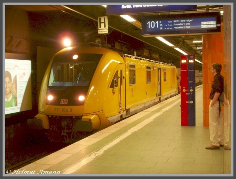 Due to an overhead line damage was 711 104 on