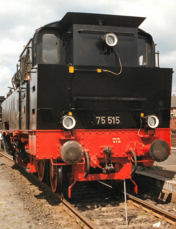 Tenderansicht 75 515 in Zittau, um 1990 