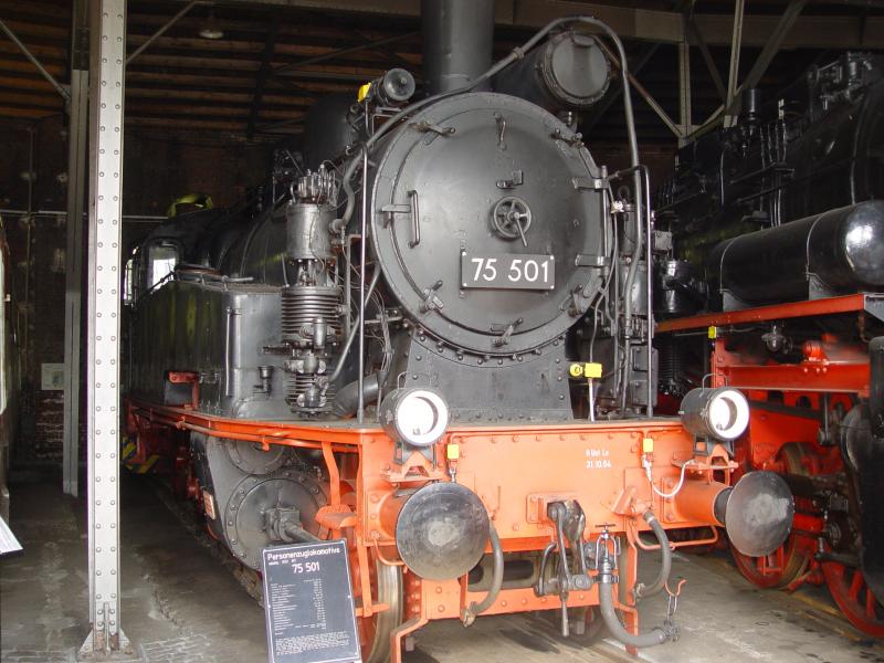 75 501 am 31.07.05 im Bw Schwarzenberg 