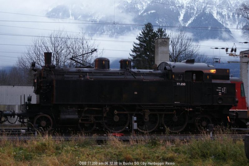 �BB-Dampflok 77.250 des Eisenbahnclub Schaan-Vaduz nach der Ankunft beim Depot