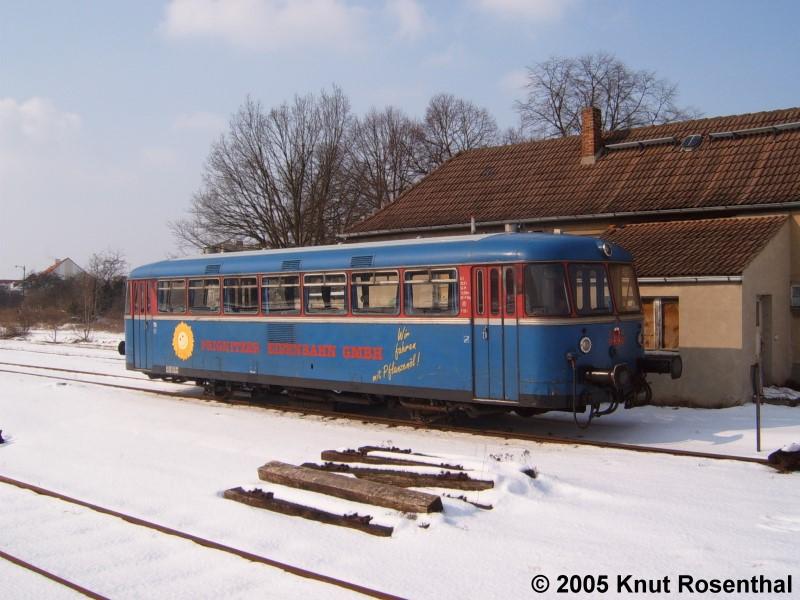 PEG T5 auf einem Abstellgleis in Pritzwalk. Die Ts der
