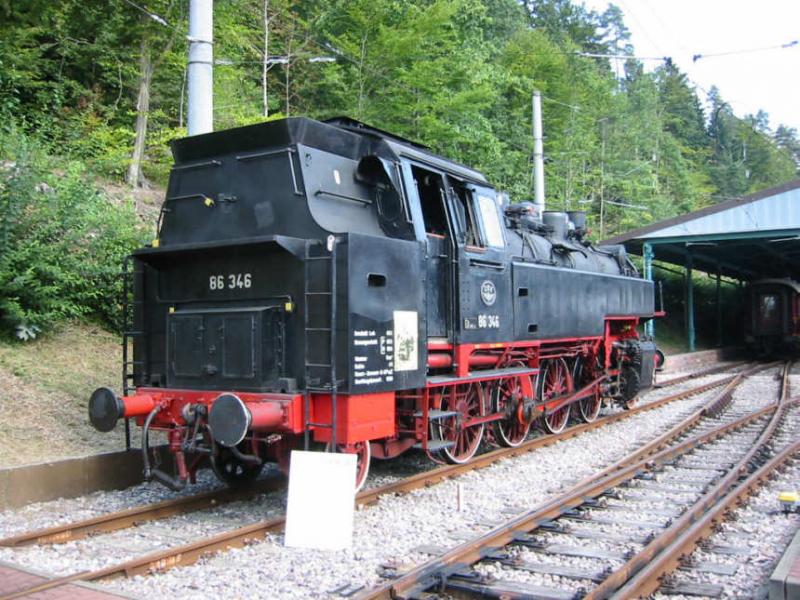 BR 86 346 am 24.08.2003 auf dem Bahnhofsfest in Bad Herrenalb bei Karlsruhe.