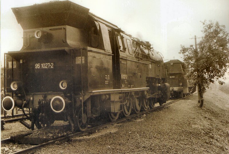 95 1027-2 (95 027) in Erfurt-West, um 1985 