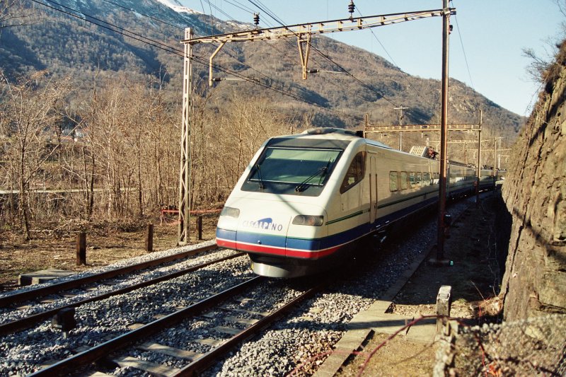 ETR 470 Cisalpino on the trip to Milan C.bei Mezzovico