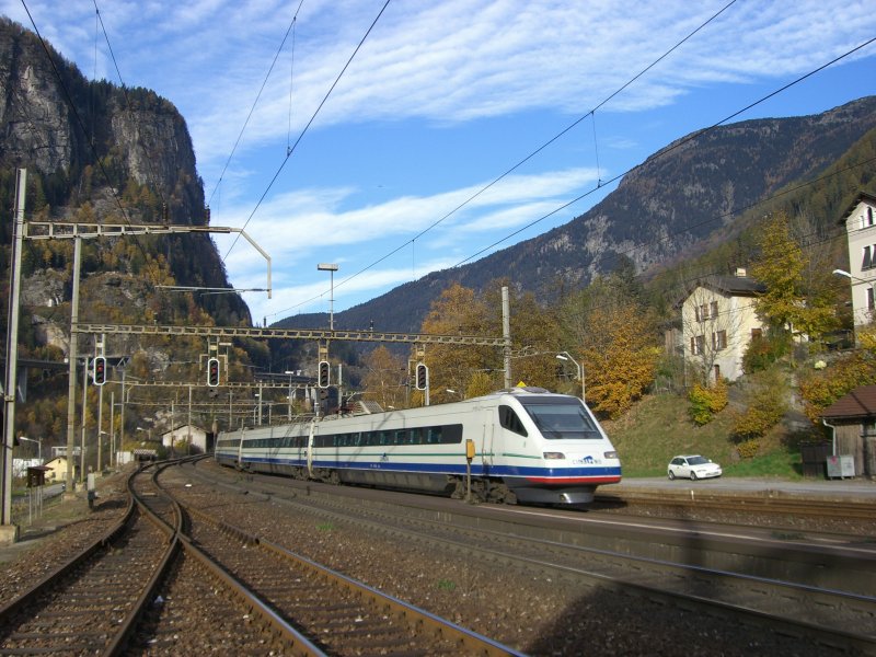 02.11.2007 drove an ETR 470 CISALPINO Faido through the Gotthard.