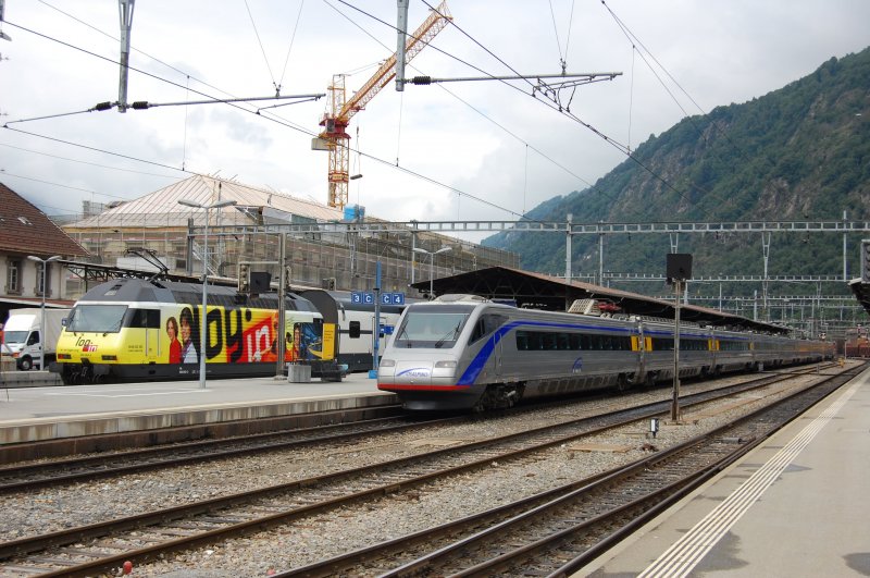 ETR 470 004 on 05.06.2008 in Brig (automatically translated, Powered