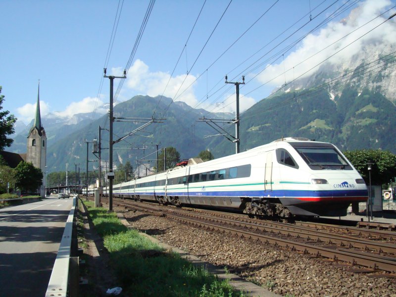 ETR 470 to Zurich on 28/06/2008 at Flüelen. (automatically translated,