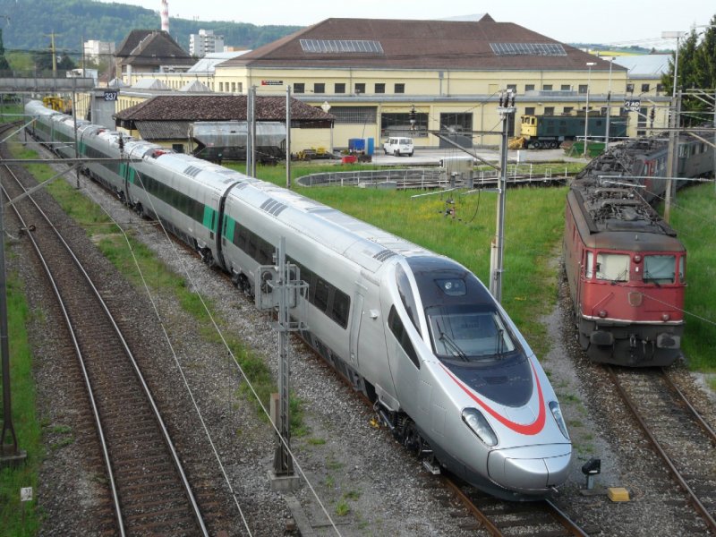 Cisalpino - Triebzug ETR 610 im Depotareal von Biel/Bienne