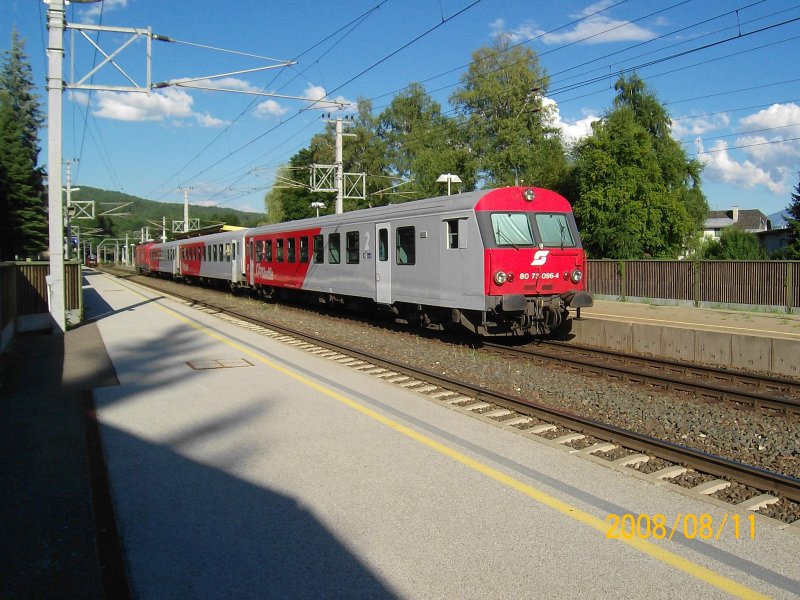 City-Shuttle Steuerwagen am R 4288 nach Friesach beim Halt in