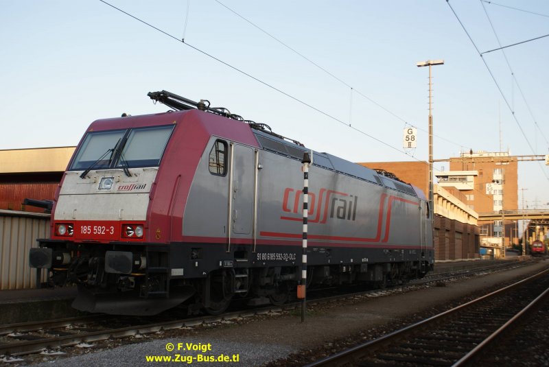 185 592-3 von Crossrail steht schon seit einigen Tagen abgeb�gelt