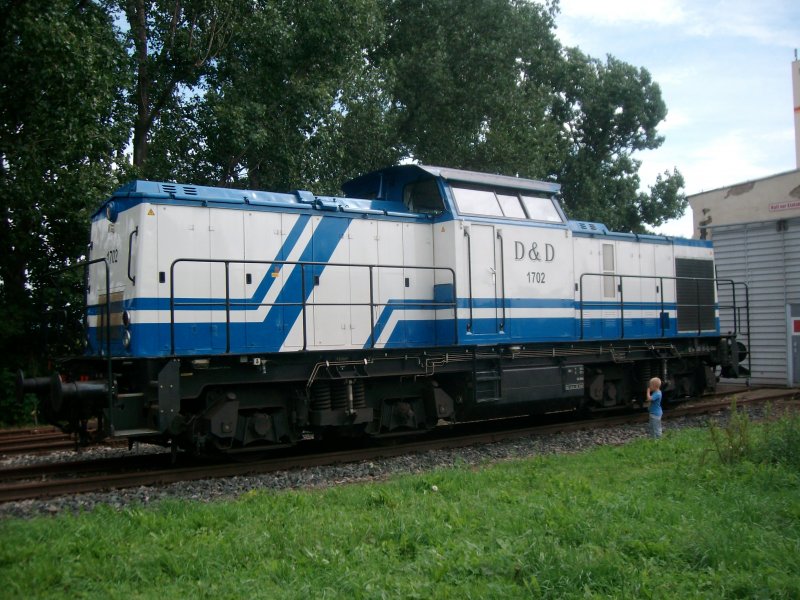 D & D parked locomotive 1701 in Bad Langensalza East.