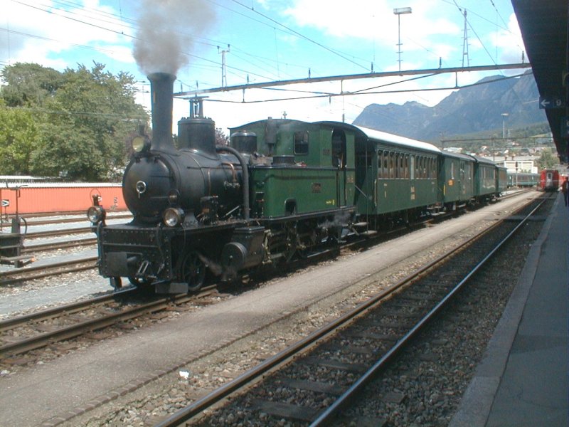 RhB locomotive No.1 "Rätia" at 16:07:00 in Chur (automatically translated,