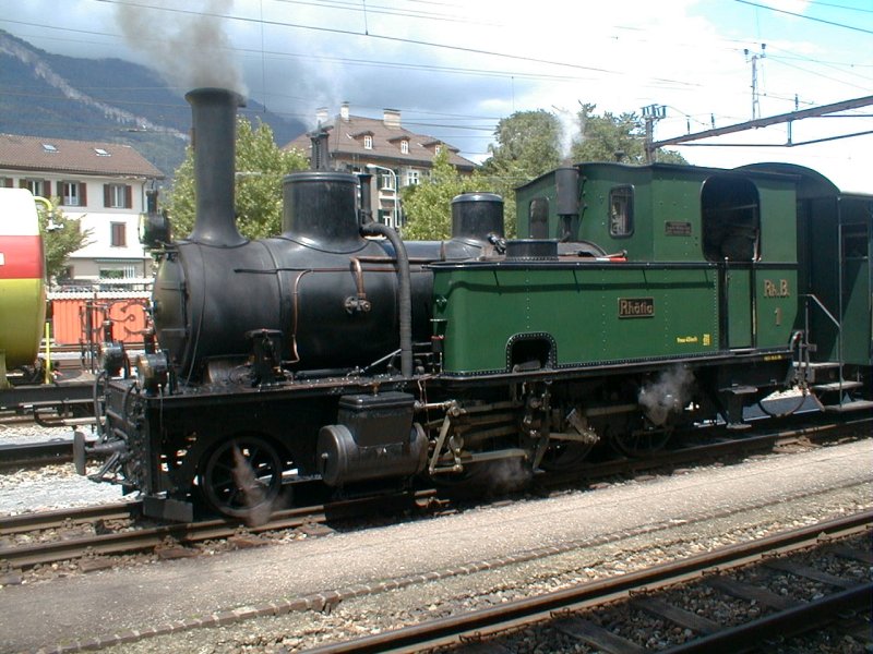 RhB Lok No.1 R�tia am 16.07.00 in Chur 