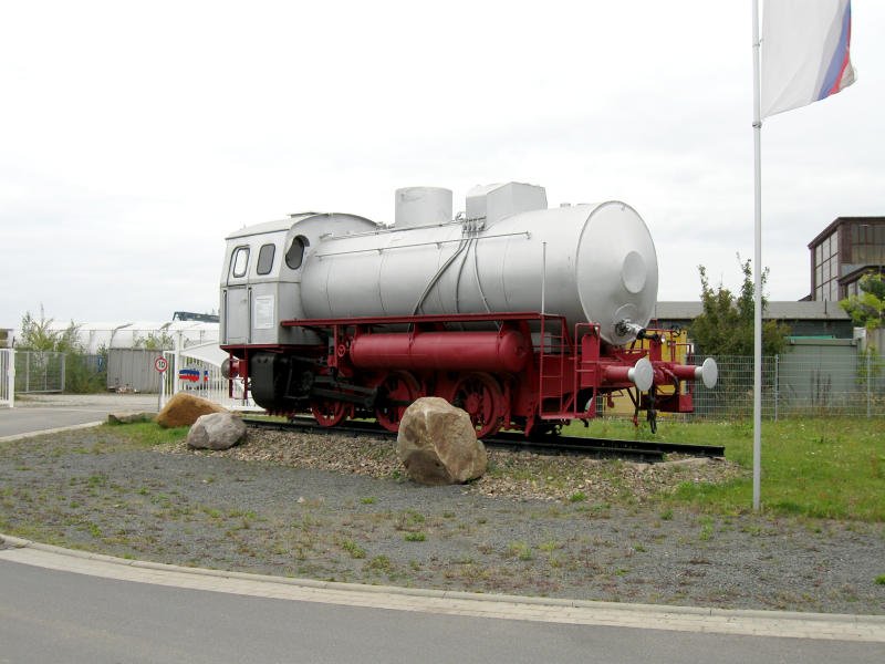 The Dampfspeicherlok 1139-50 B3-siding of the lignite plant Borna, aspen