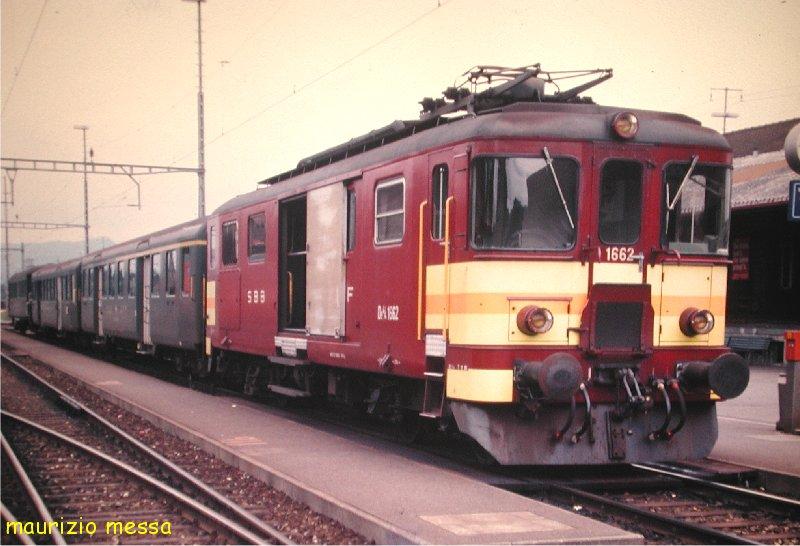 SBB De 4 / 4 1662 - Lenzburg - 29/05/1988
