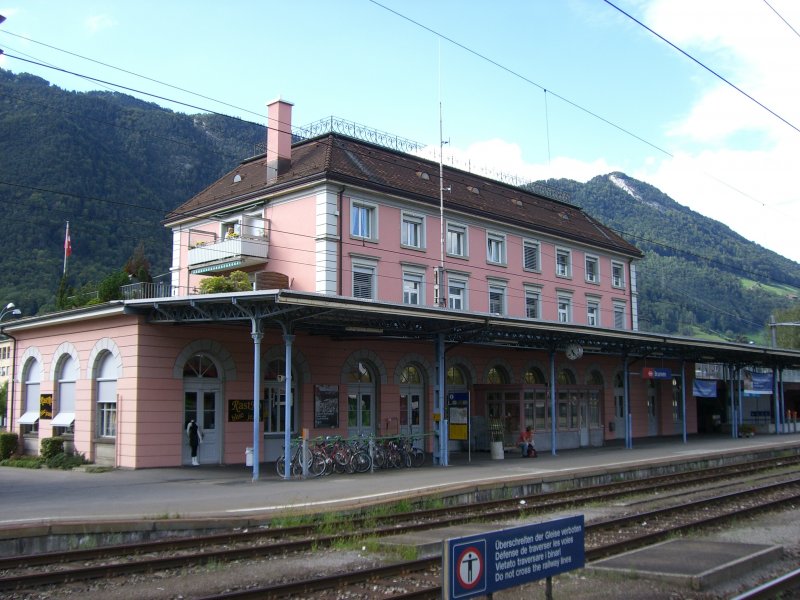 Der Bahnhof Brunnen. (17.08.2007)