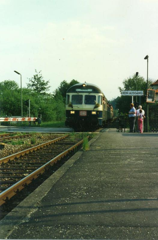 Der letzte Zug fhrt in Blieskastel ein.