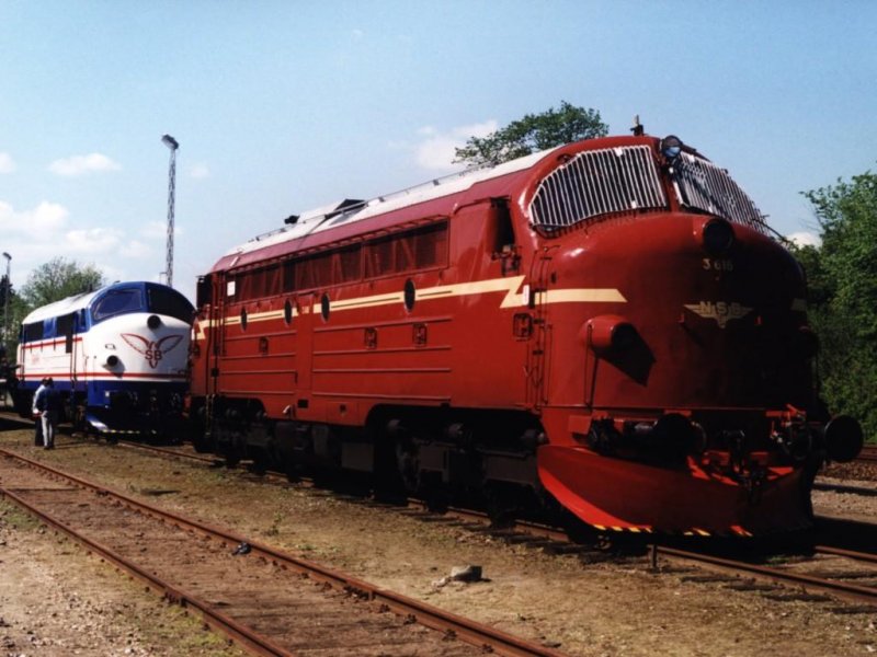 Di3 3616 Randers station to the NSB on 15-5-1999. Image
