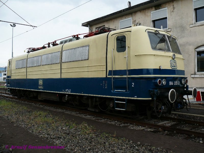 Die DB 184 003 beim Geburtstagsbesuch in Luxemburg.

10.05.2009
Luxemburg Feier 150 Joer Eisebunn 
