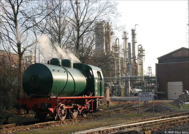 Dienstende fr Lok 5 (Krupp FNr. 3330/Baujahr 1958, Typ Rheinbrikett) des Sasol-Werk in Herne.  03.01.2008