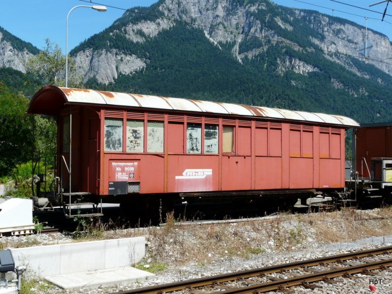 RhB - Company car Xk 9035 in Reichenau on 26/07/2009