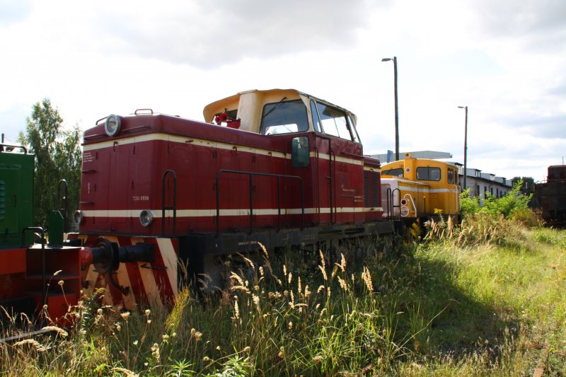 Diese meiner Meinung nach ehemals Tschechische Diesellok gehret ebenfalls zur Loksammlung Falz, gesehen am 12.09.09 im ehemaligen BW Falkenberg oberer Bahnhof.Zur Zeit ist die Anlage nur an wenigen Wochenenden im Jahr zugnglich, hier soll aber in naher Zukunft ein Eisenbahnmuseum entstehen.