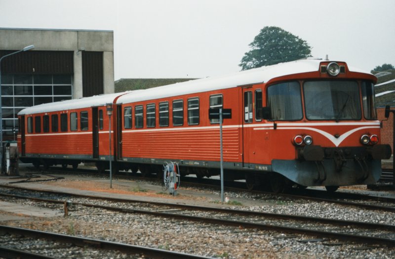Dieseltriebwagen YM35 der Hads-Ning Herreders Jernbane (HHJ), genannt Odderbanen am 16.7.1994 in Odda