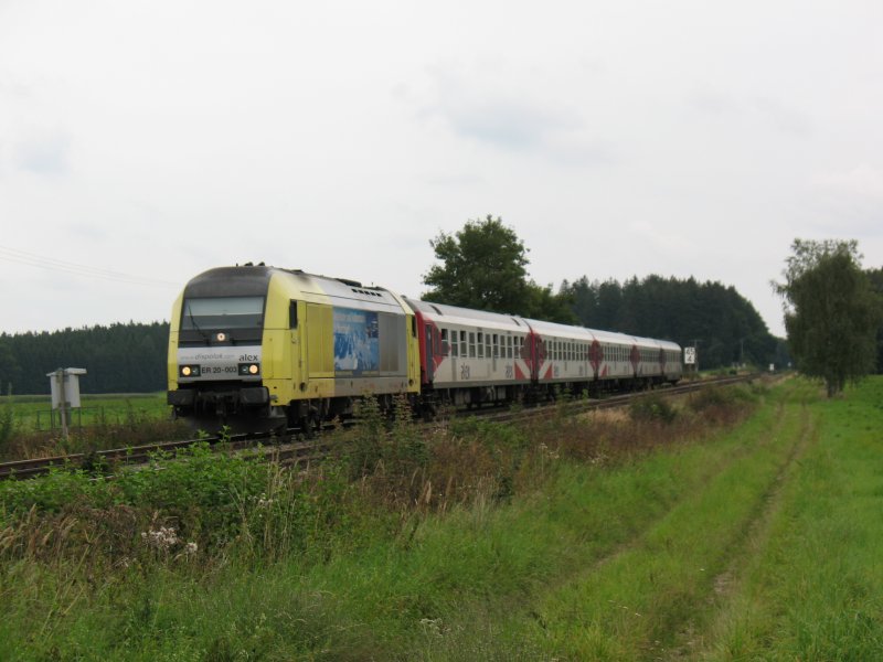 ER 20 003 am 21.7.08 in der n�he von Geltendorf