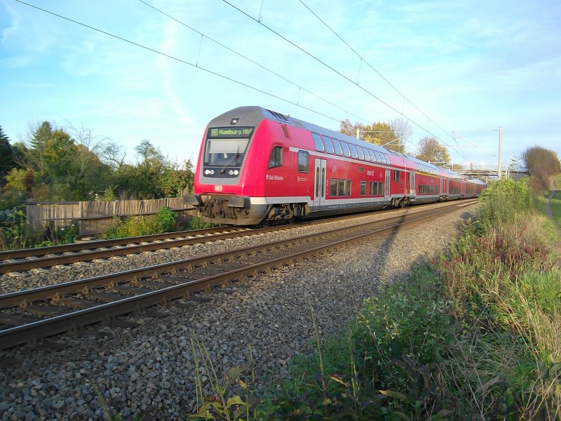 RE 21577 von L�beck Hbf nach Hamburg Hbf kurz vor