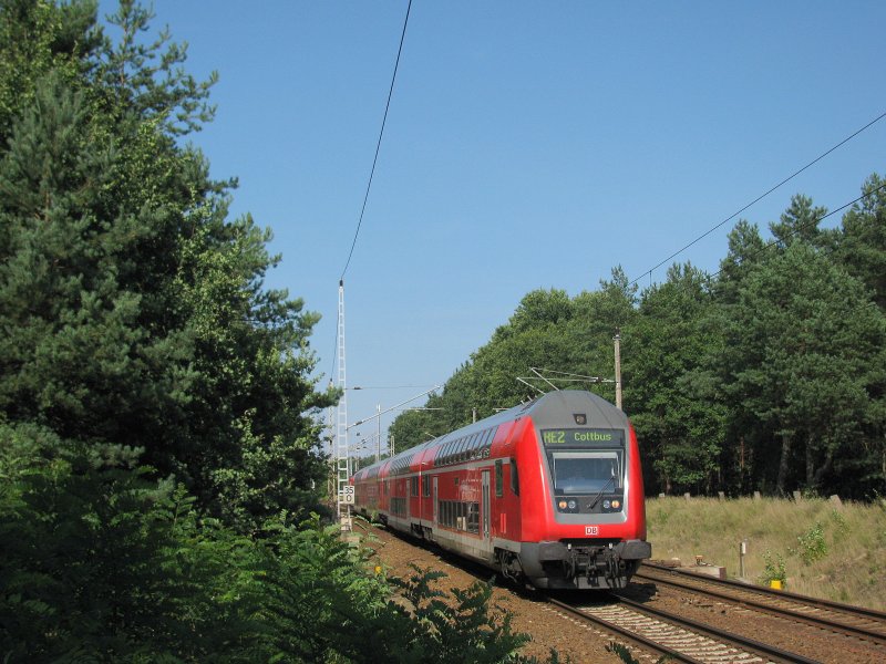Excellent conditions for this RE 2 to Cottbus at 15.08.