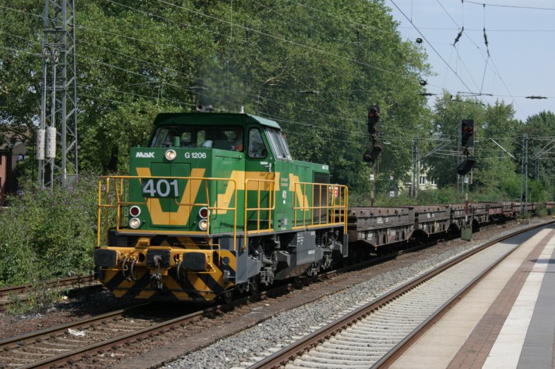 Lok 401 im August 2009 am Bahnhof Essen Altenessen mit