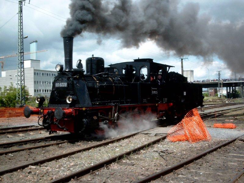 Dresner Traditionslok 89 6009 zur Lokparade beim Dresdner Dampflokfest 2004