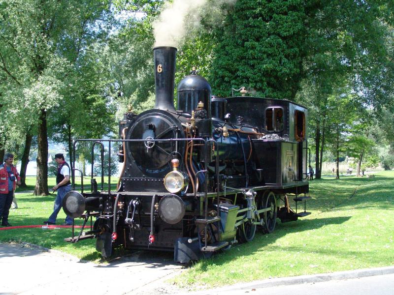 E 3/3 Nr. 6 am 28.5.05 auf dem Zufahrtsgleis zum Verkehrshaus Luzern
