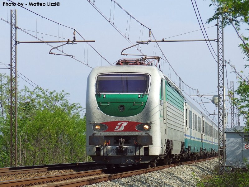 Hauling IC 526 "Capodimonte" Salerno near Alessandria-Torino (automatically translated, Powered