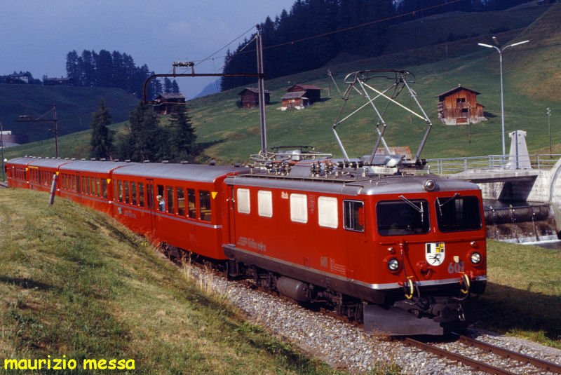RhB Ge4/4 601 - Davos Glaris c/o - 07.08.1990 