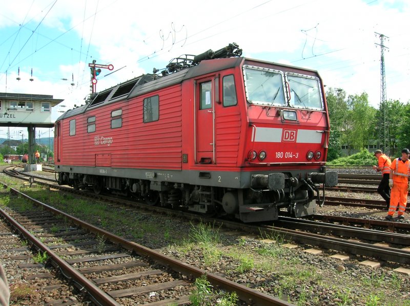Baureihe 180 014 bei der E-Lokparade in Koblenz L�tzel. 