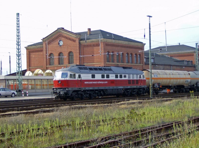 EWR 232 293-1 am 03.09.2008 im DB Bahnhof Guben 