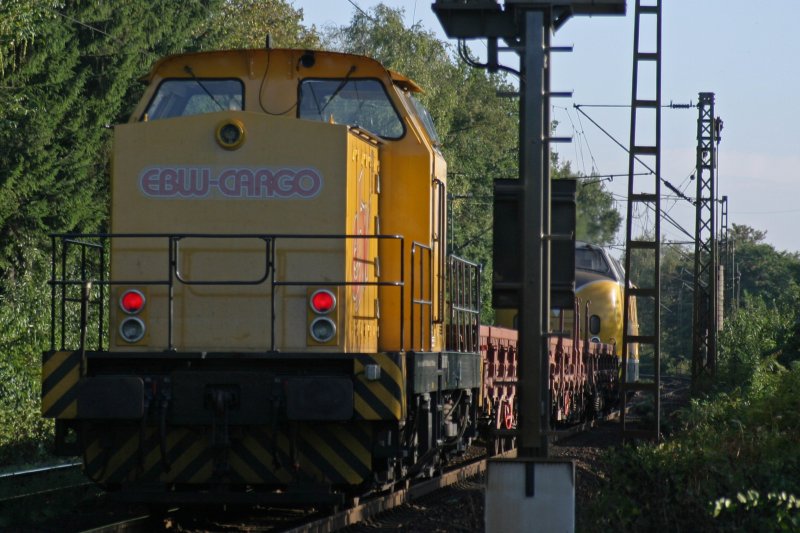 Diese EBW Cargo hing am 22.9.09 am Ende des Zuges