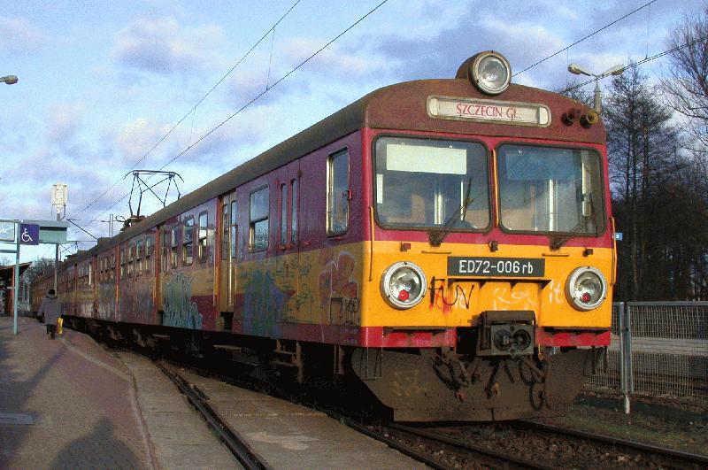Triebwagen ED-72 im Swinem�nde Hafen am 13.02.02 