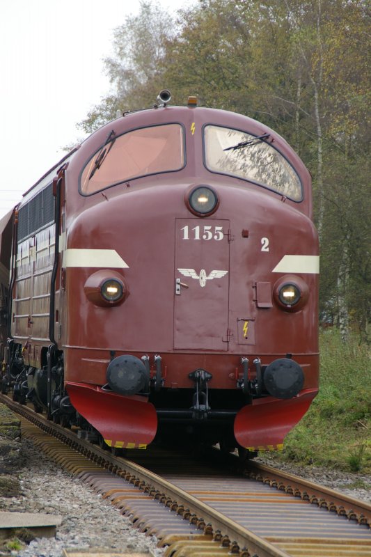 03.10.2007: Die Nohab 1155 (Fa. Eichholz) in Hilchenbach-L�tzel. 