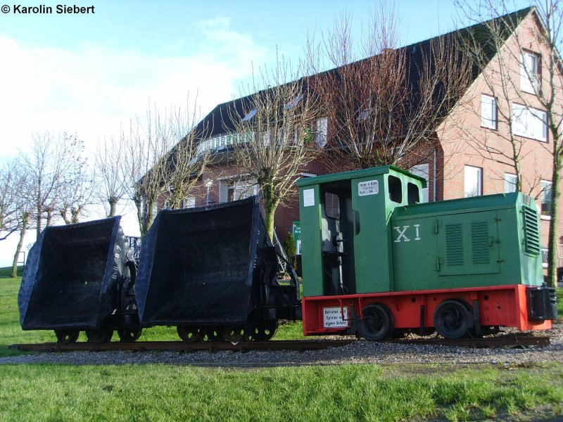 Ein Deichbauzug in Fedderwardersiel (zu Ausstellungszwecken)