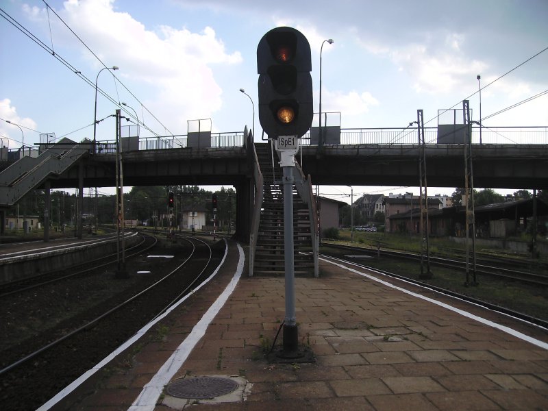 Ein Signalwiederholer im Bahnhof Tarnowskie Gory.