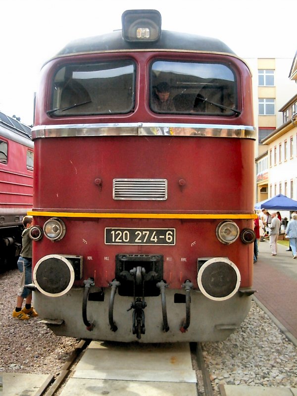 120 274-6 der DRin Erfurt anl��lich 80 Jahre Bahnwerk Erfurt