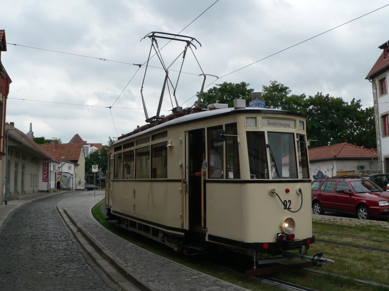 Wagen 92 in Erfurt steht f�r eine Rundfahrt bereit am