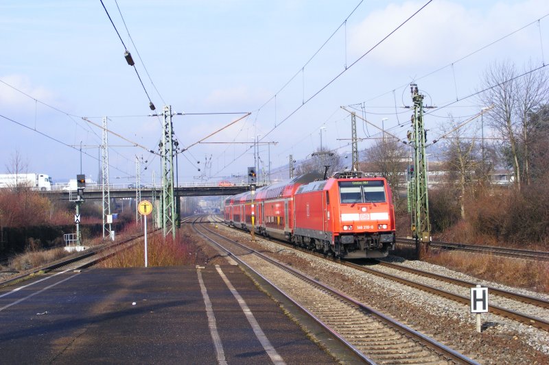 25.02.2009 10:12 RE nach Lindau in Oberesslingen in voller Fahrt