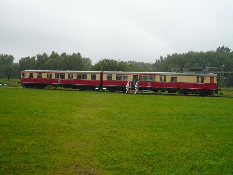 Ein Triebwagen der Peenem�nder S-Bahn am 22.7.2007 im Historisch Technischem