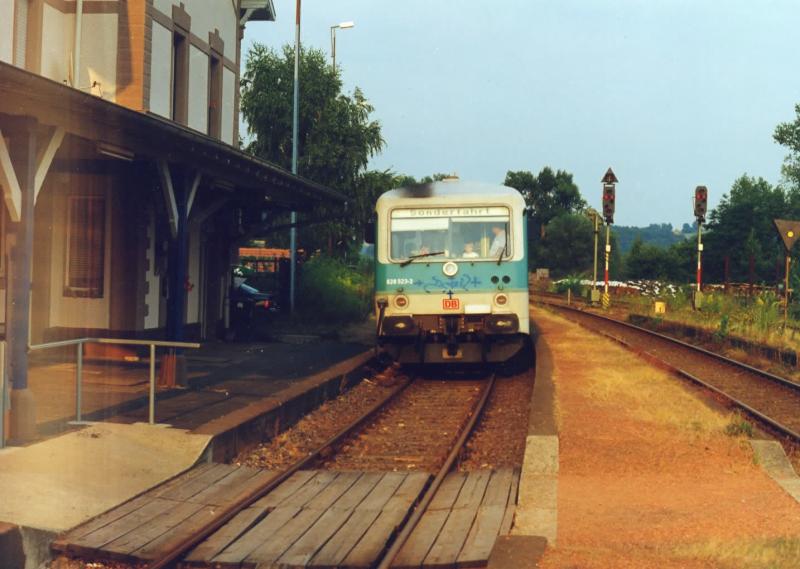 628 523 bei einer Sonderfahrt am 20.8.95 in Bierbach 