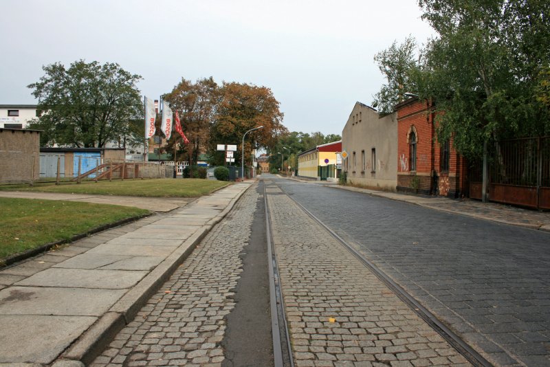 Gleisanlage in der Heinrich-Werner Stra�e, Blickrichtung Norden, 03.10.09 