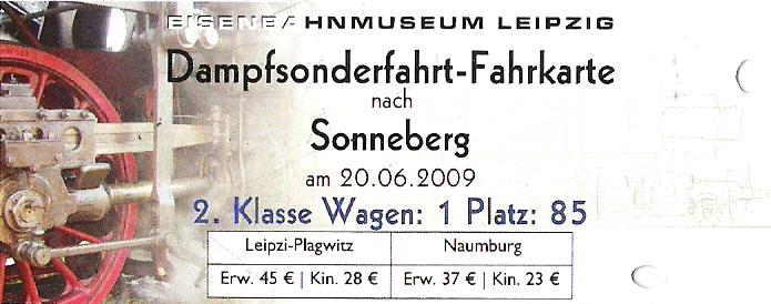 Sonderfahrt: Leipzig - Sonnberg und zur�ck 60 Jahre PIKO 20.06.2009