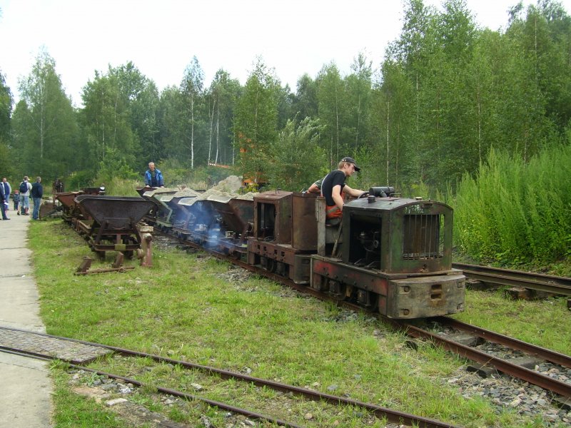 Die Feldbahn des SEM fuhr am 24.08.08 Sand durchs Museumsgel�nde.